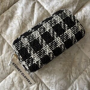 Stoney Clover Lane Black Novelty Small Pouch - Noir Tweed Destination London